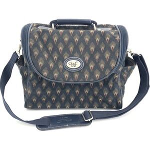 Diane Von Furstenberg Tapestry Print Overnight Travel Cosmetic Bag Vintage